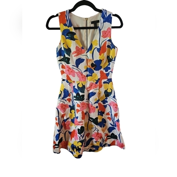 J.Crew linen A-line dress in Morning Floral Size 00 - Picture 4 of 7